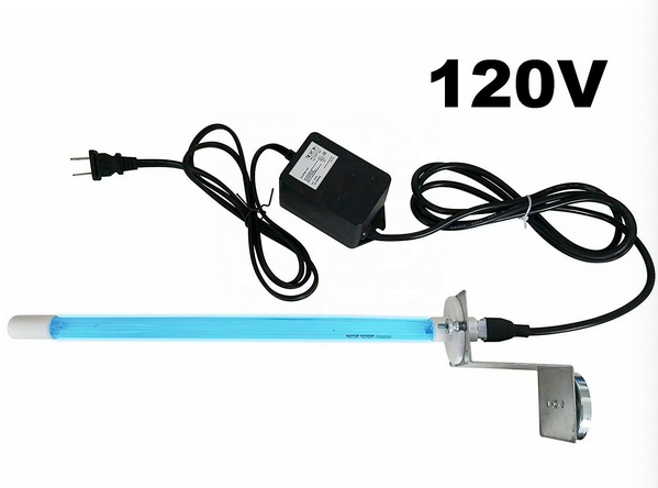 UV-357-18W 120V 357mm Luces UV de vidrio Puro 253.4nm Sistema HVAC Piezas de purificador de aire Uso comercial de alta permeabilidad